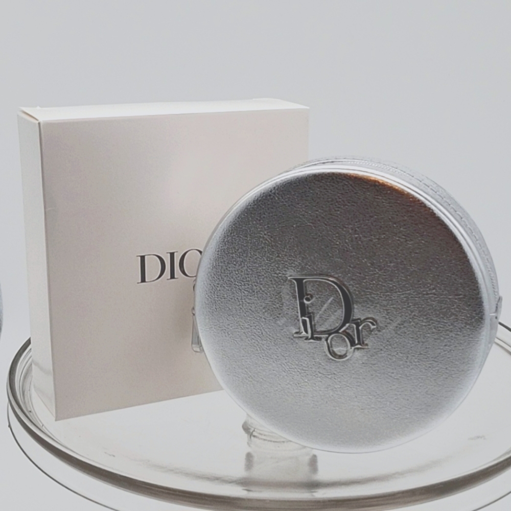 New Dior round cosmetic pouch with box